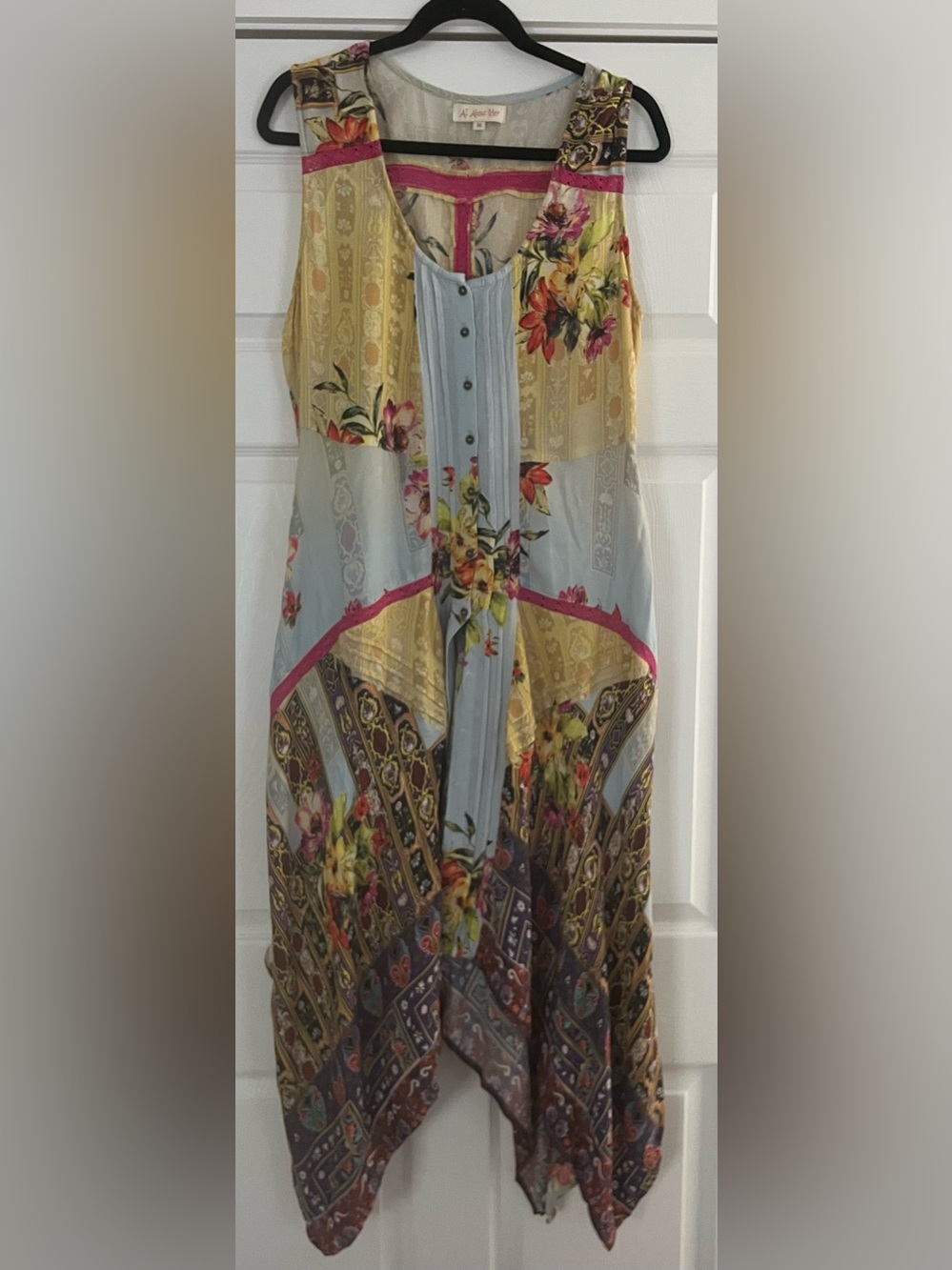 Angie Multicolor Asymmetrical Floral Boho Dress
